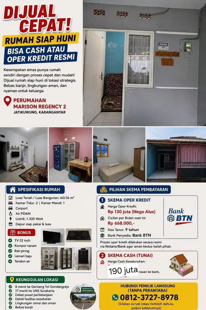 Jual Rumah murah siap pakai