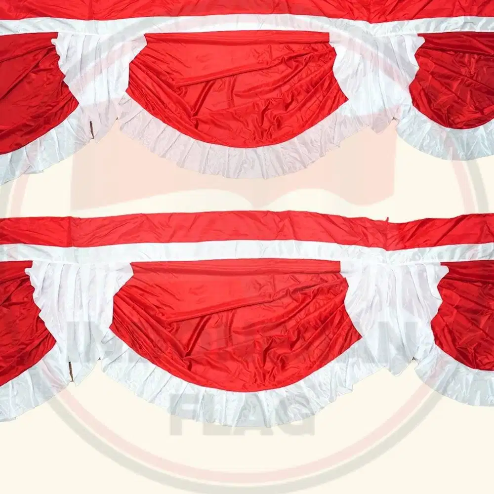 Bendera Merah Putih Backdrop 5 meter 5 Gelombang