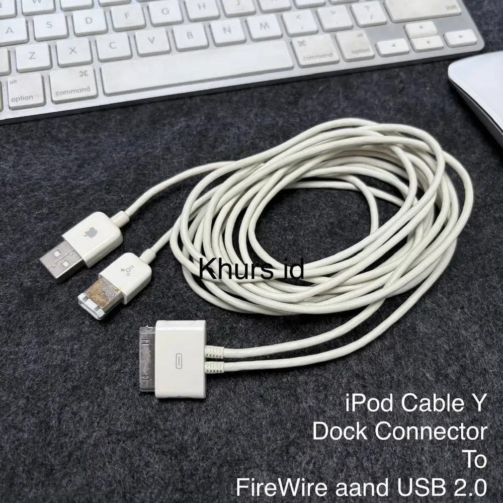 iPod Dock Connector to USB 2.0 + FireWire (cable Y) Rare Item apple