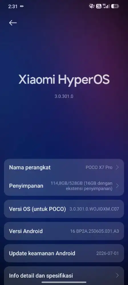 Hp Poco x7Pro 12 +6/512