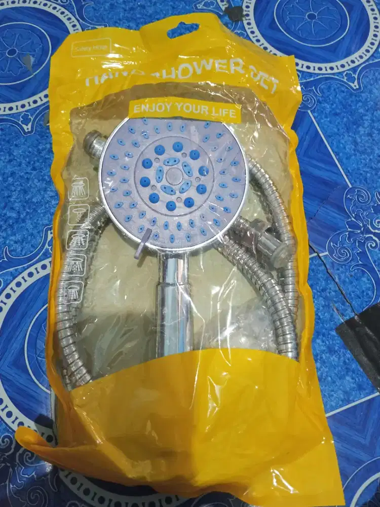 Shower set 5 mode air mancur free selang & bracket, Made in korsel.