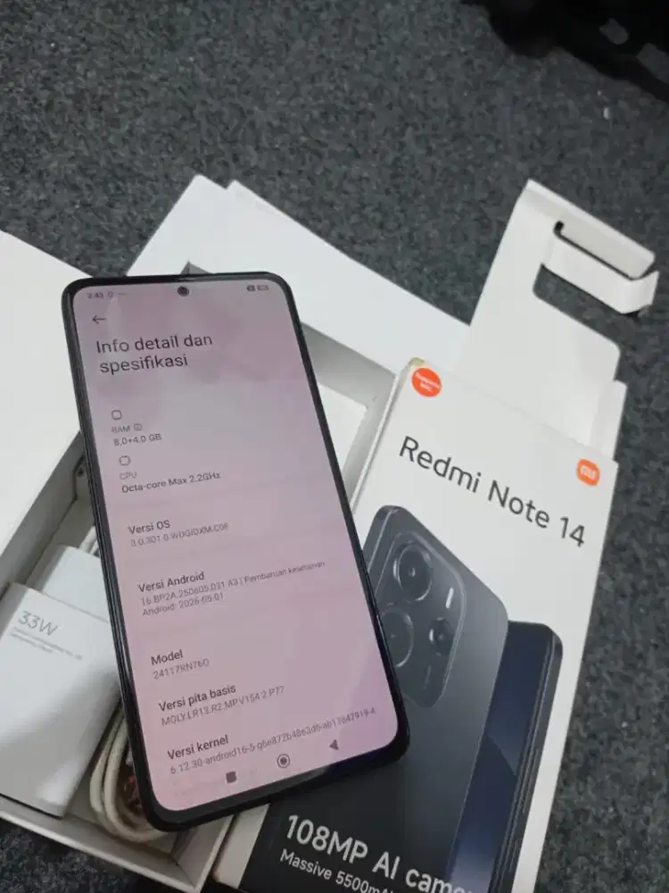 Redmi note 14 4G NFF Ram 8/128GB