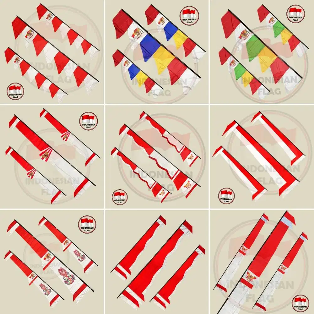 Bendera Umbul umbul Merah Putih Panjang 3 meter lebar 50cm