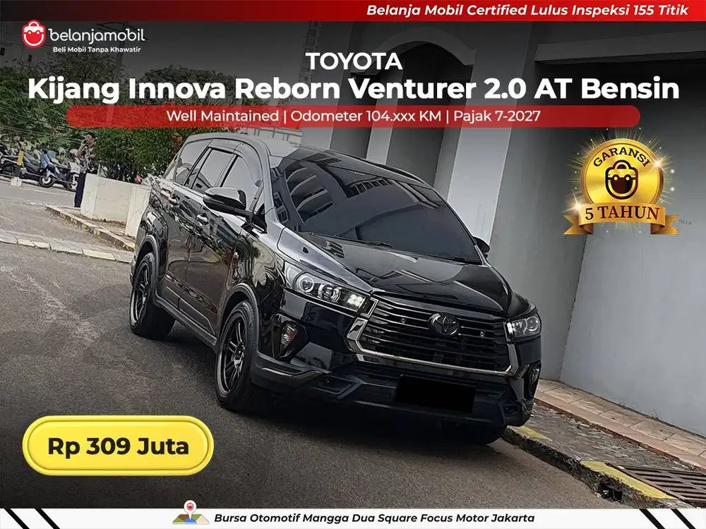 [ GARANSI 5TH ] Toyota Innova Reborn Venturer 2,0 AT Bensin 2021/2022