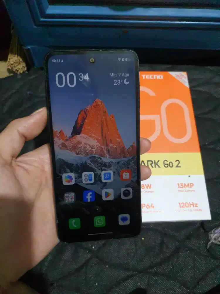 Tecno Spark Go 2 4/128gb Fullset Garansi