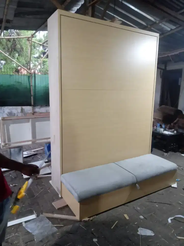 Wall bed + sofa untuk ukuran kasur 160x200