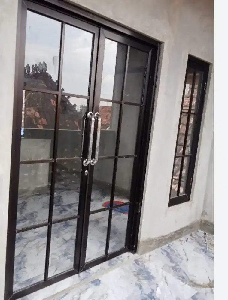 Pintu jendela aluminium kaca