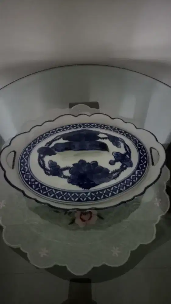 Turen Oval Mangkuk Saji Keramik