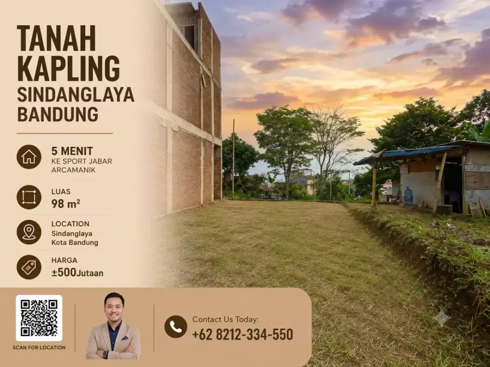 Tanah Kavling 98 m² SHM Pecah Bonus PBG Dekat Arcamanik Sport Center