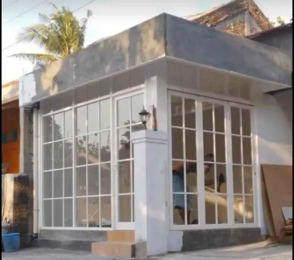 Pintu jendela aluminium kaca