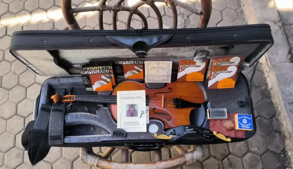 Biola/violin import lengkap sertifikat nya not guitar gitar piano
