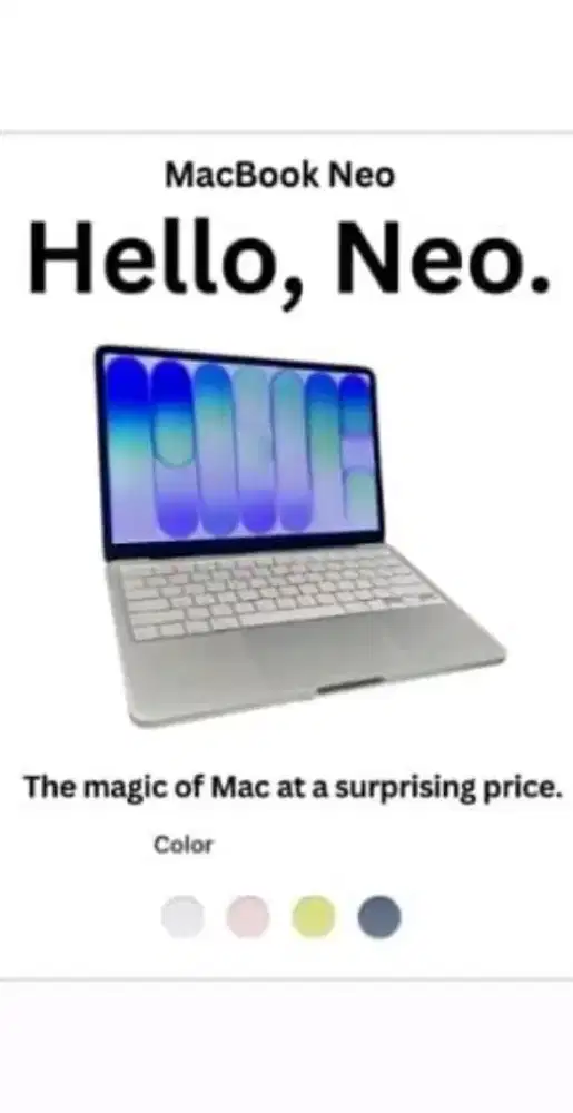 Macbook neo silver