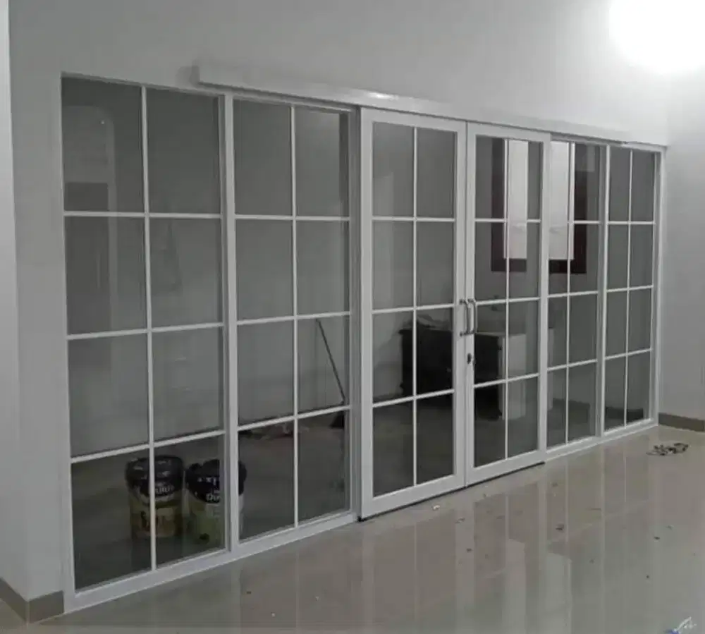 Pintu jendela aluminium kaca