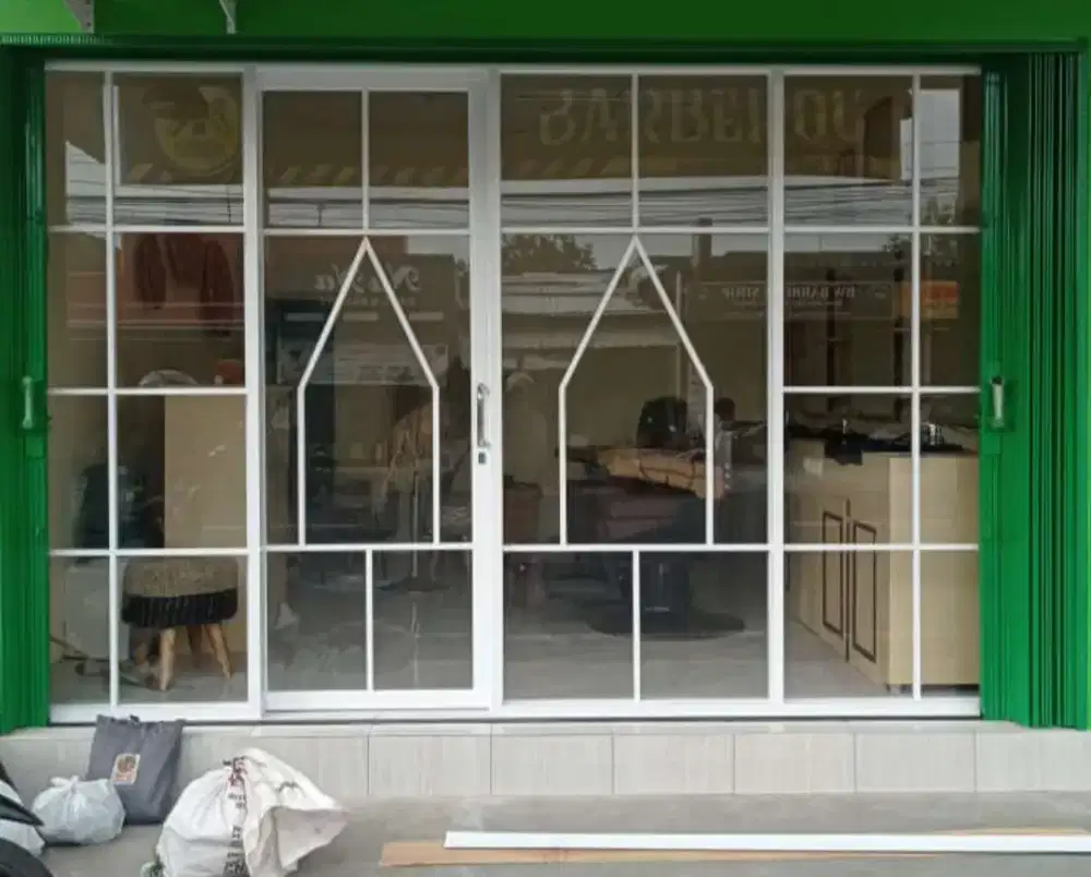 Pintu jendela aluminium kaca