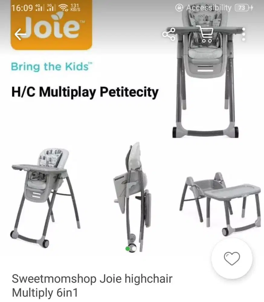 Baby chair JOIE KONDISI MASIH BAGUS
