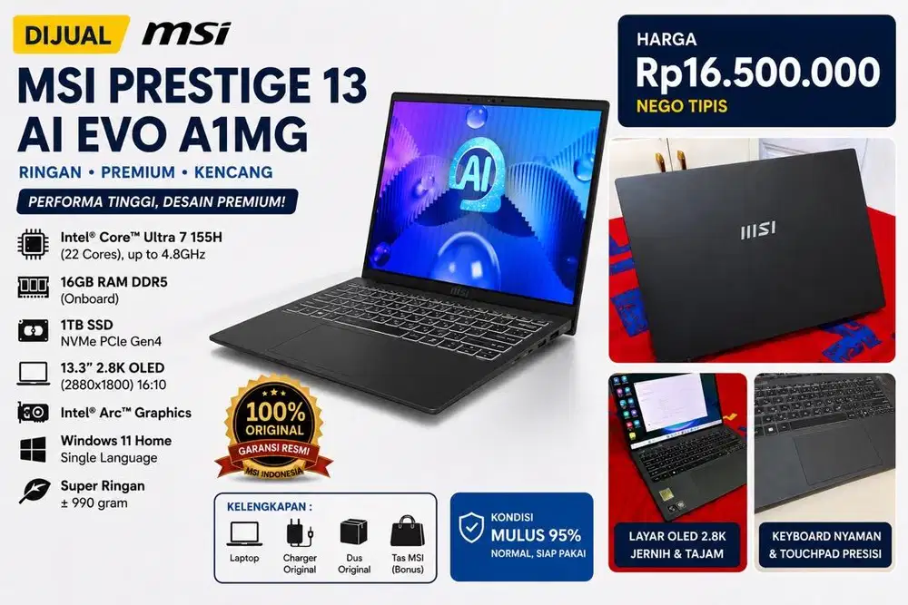 MSI Prestige 13 AI EVO A1MG