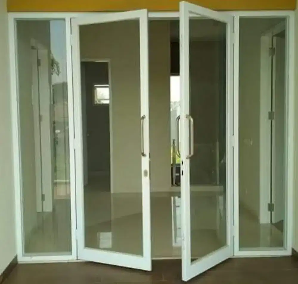 Pintu jendela geser aluminium kaca