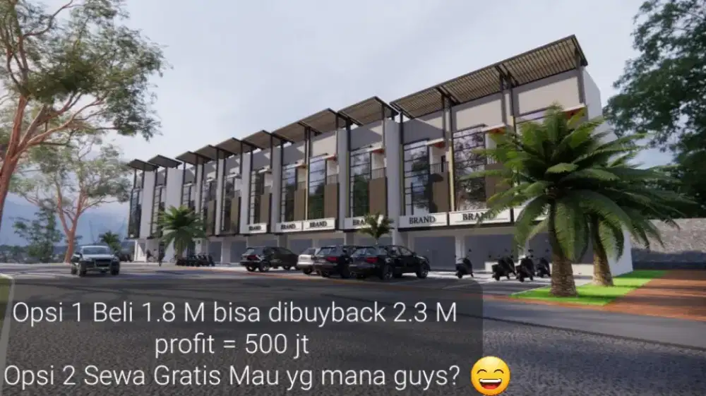 DISEWAKAN RUKO/RUKAN GRATIS COCOK UNTUK KANTOR DAN USAHA