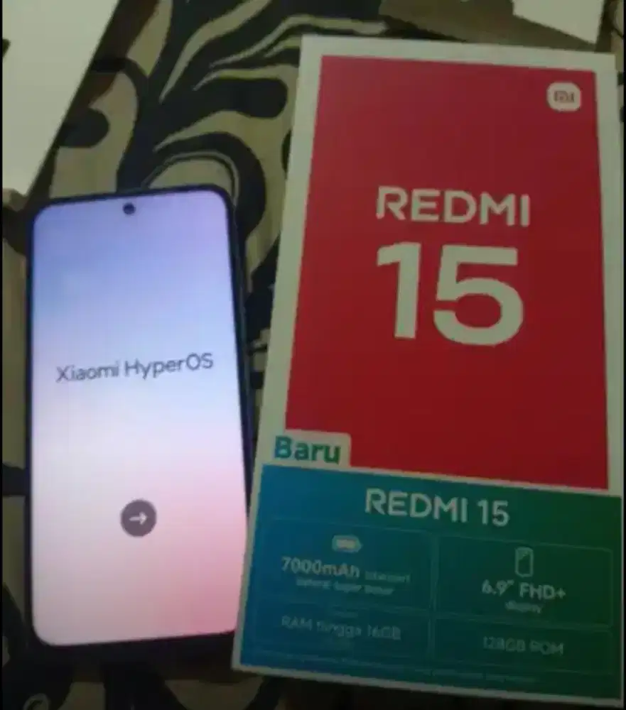 redmi 15 8/128 fullsett like new muluss