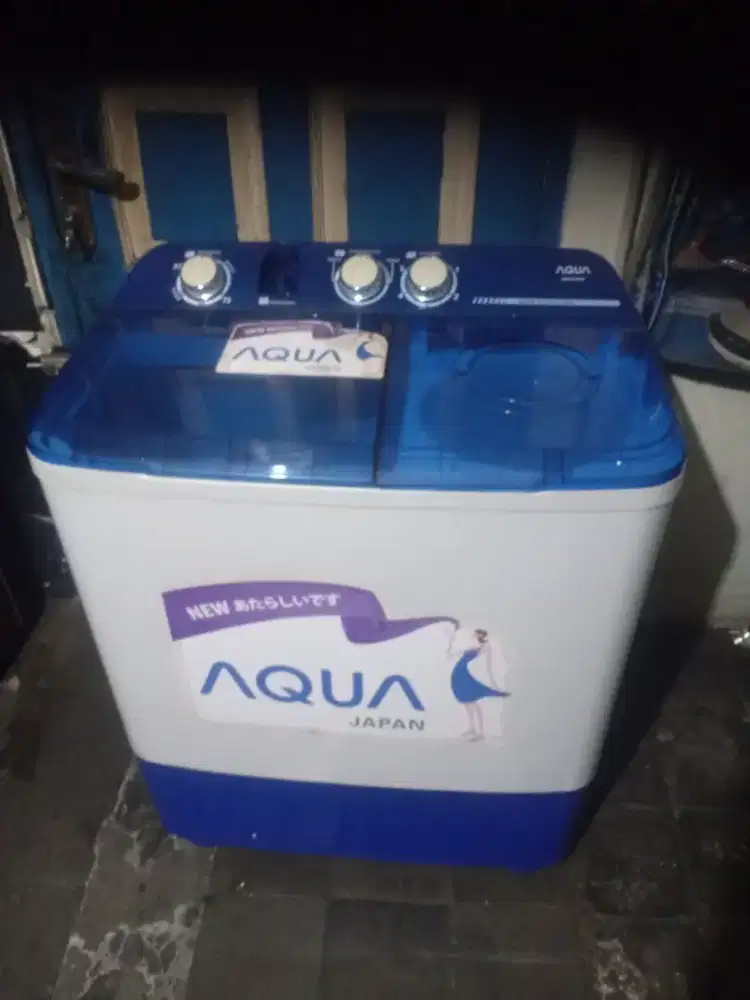 Jual mesin cuci AQUA kapasitas 8kg mesin ori pencuci pengering kencang