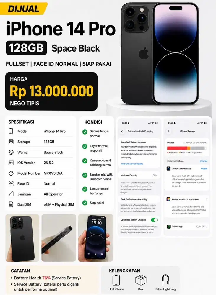 Iphone 14 Pro Space Black