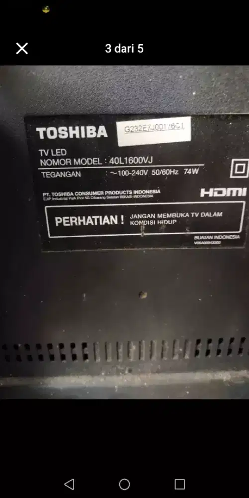 TV TOSHIBA 40 INCH