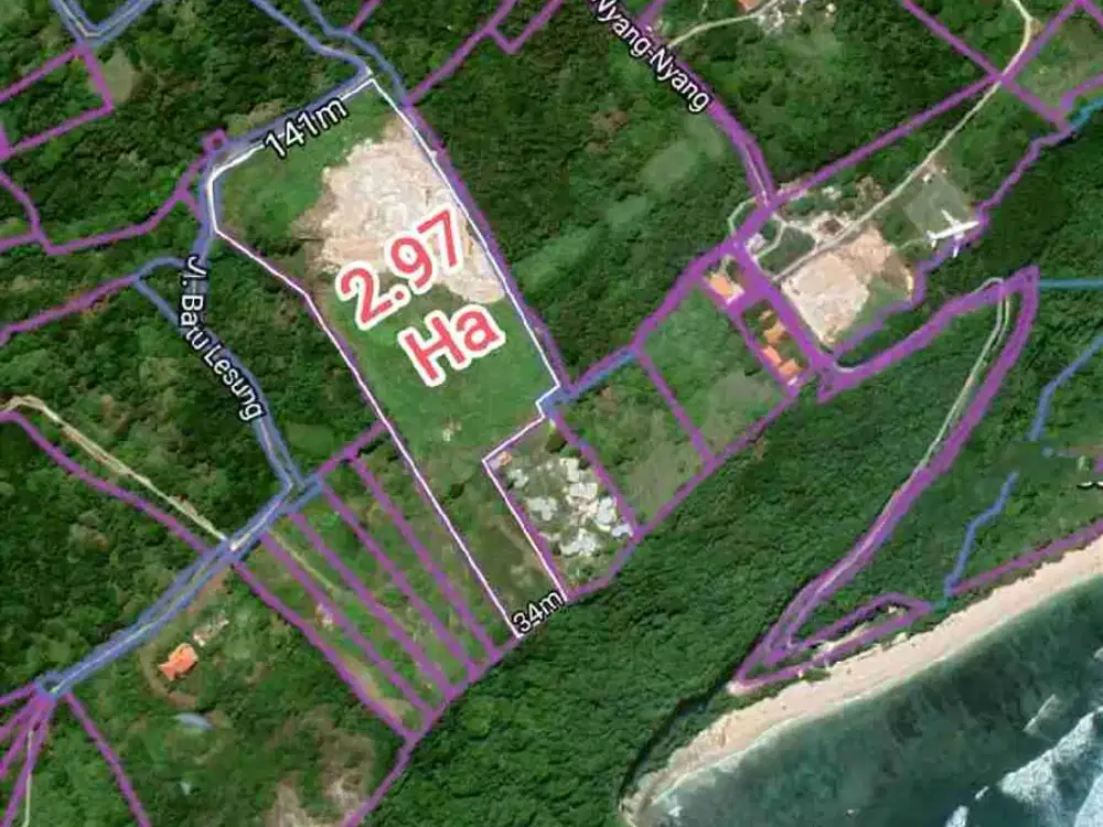 DIJUAL TANAH LOS TEBING, PANTAI NYANG NYANG, ULUWATU,KUTA SELATN - Thumbnail 3