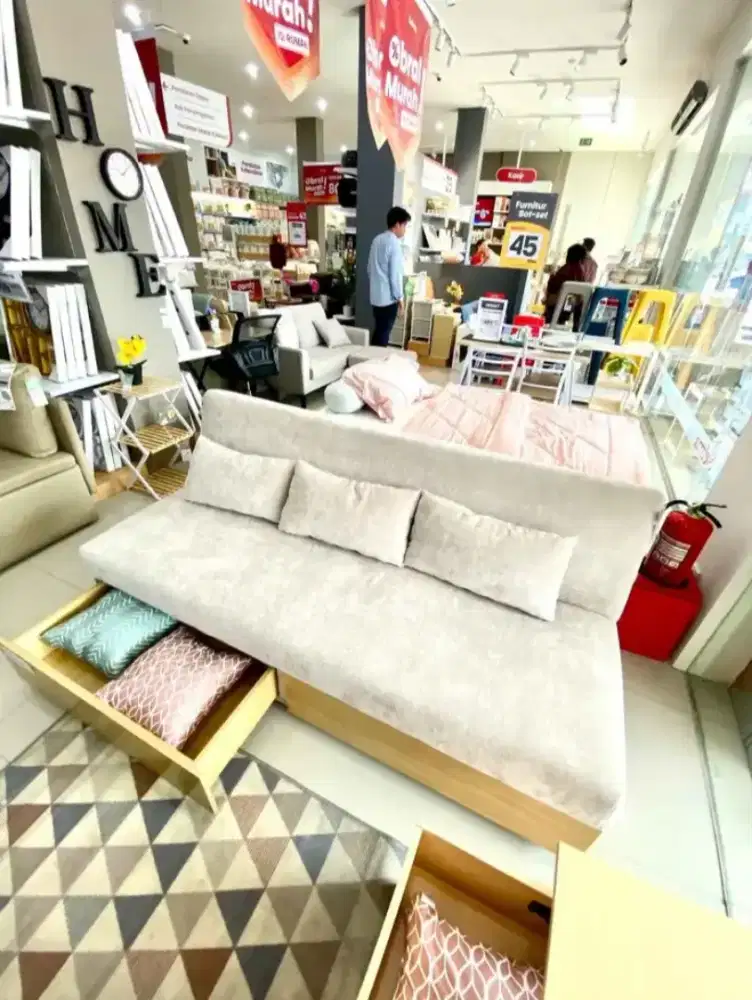 Sofabed Murah dengan penyimpanan