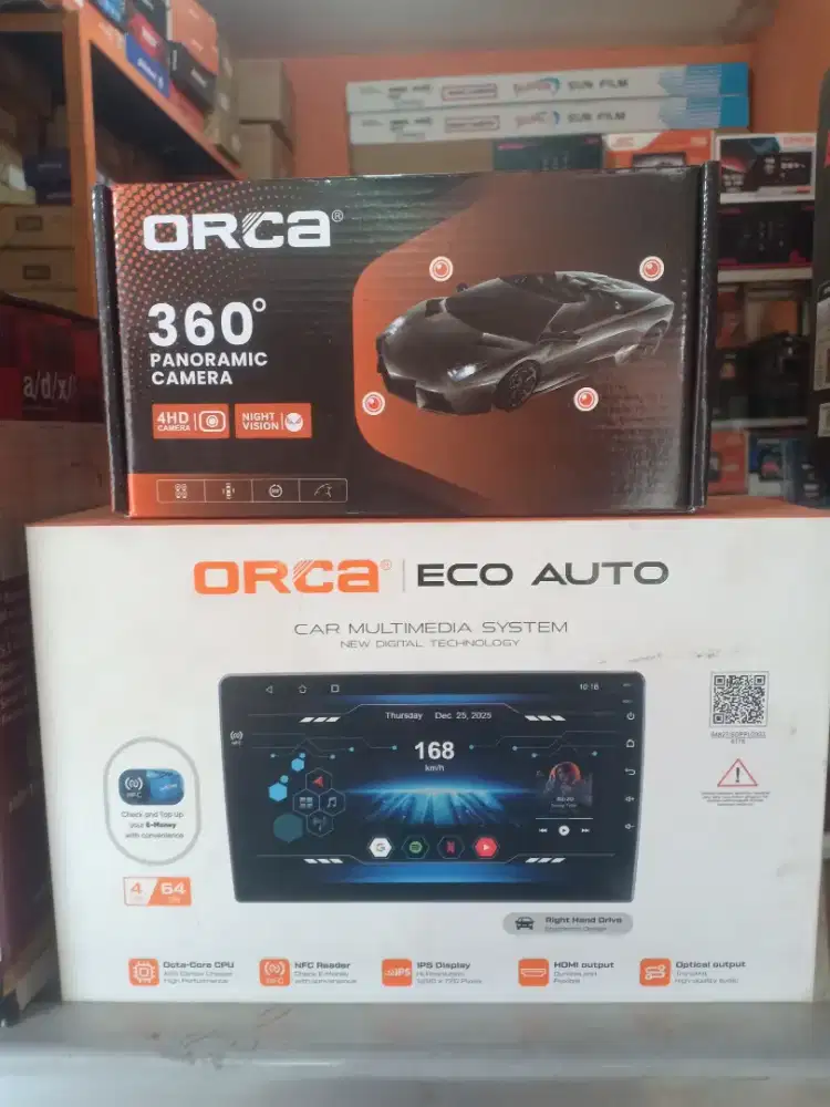 Android ORCA Layar Qled 9inchi Ram4/64gb+Camera 360+Psang