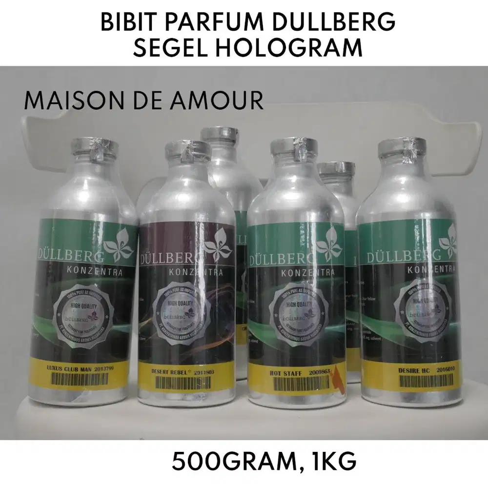 OIL FRAGRANCE DULLBERG BIBIT PARFUM SEGEL MURNI HOLOGRAM GROSIRAN