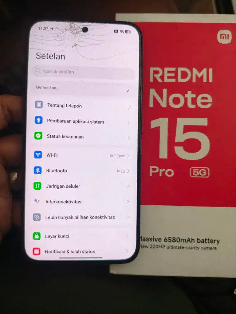 Xiaomi Note 15 Pro 8+8/256 5G resmi mulus touch aj retak norml bs TT