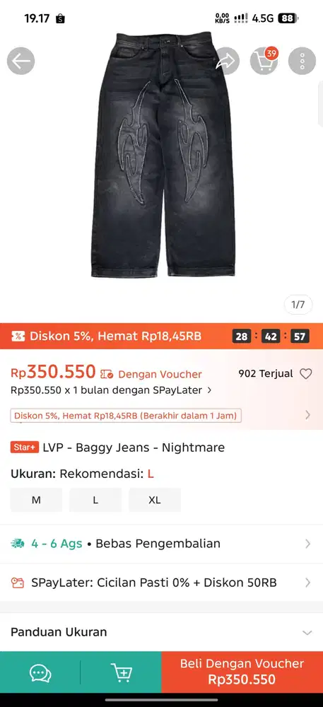 Jual celana LVP nominus masi baru pakai