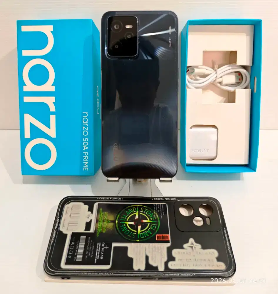Realme Narzo 50A Prime 4/64 Gb Fullset Ex Resmi mulus 97% bs TT/bT..