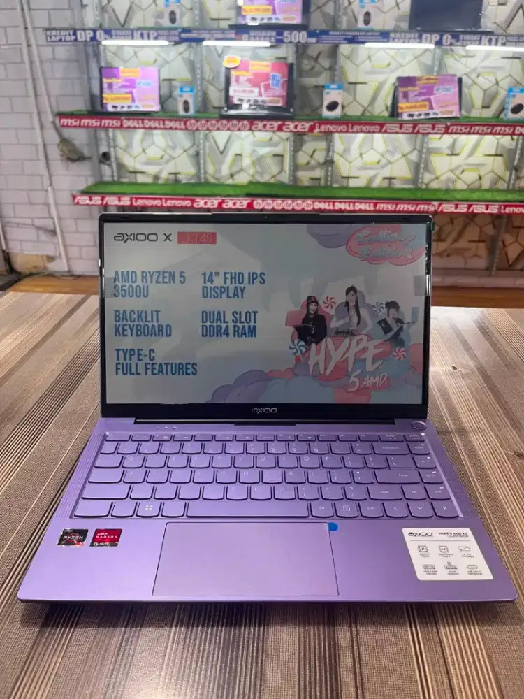 NEW AXIOO HYPE 5 AMD 3X|AMD RYZEN 5 RAM 8GB SSD 256GB|BISA KREDIT