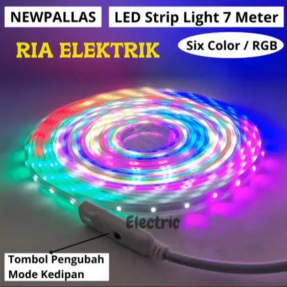 LAMPU LED STRIP SELANG 7M MERAH PUTIH