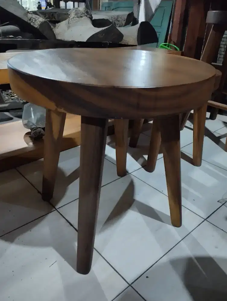 Meja resto meja teras kayu utuh antik unik alami