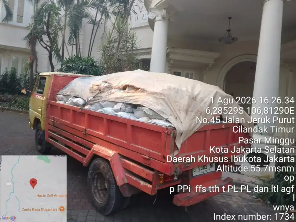 Buang puing sampah