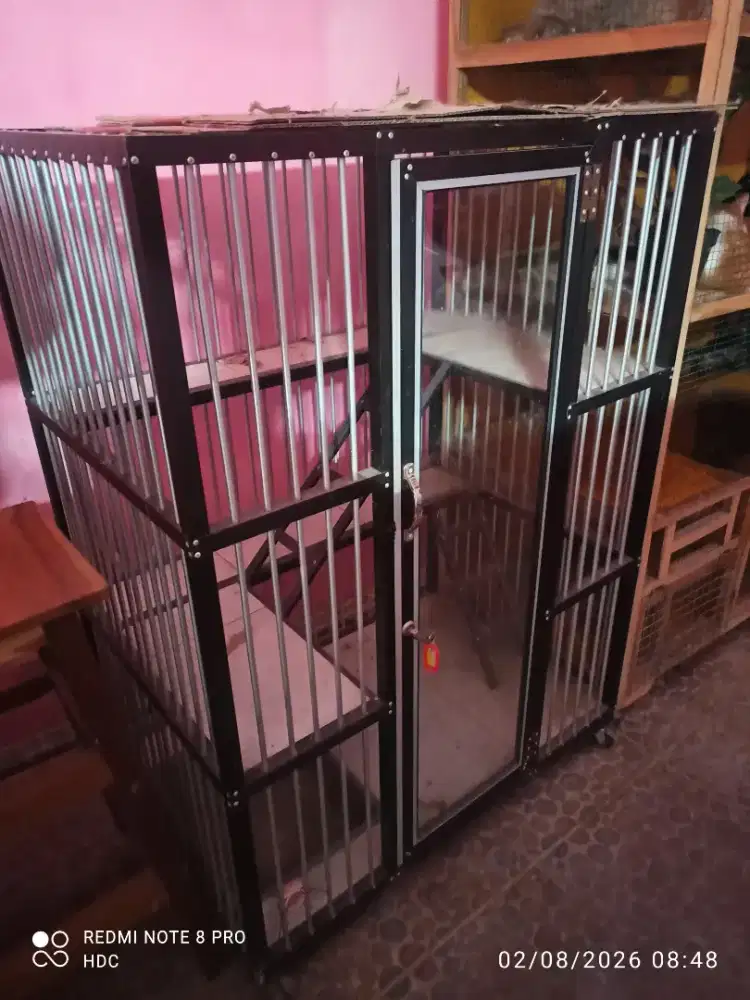 Kandang Kucing Alumunium p90xl60xt120