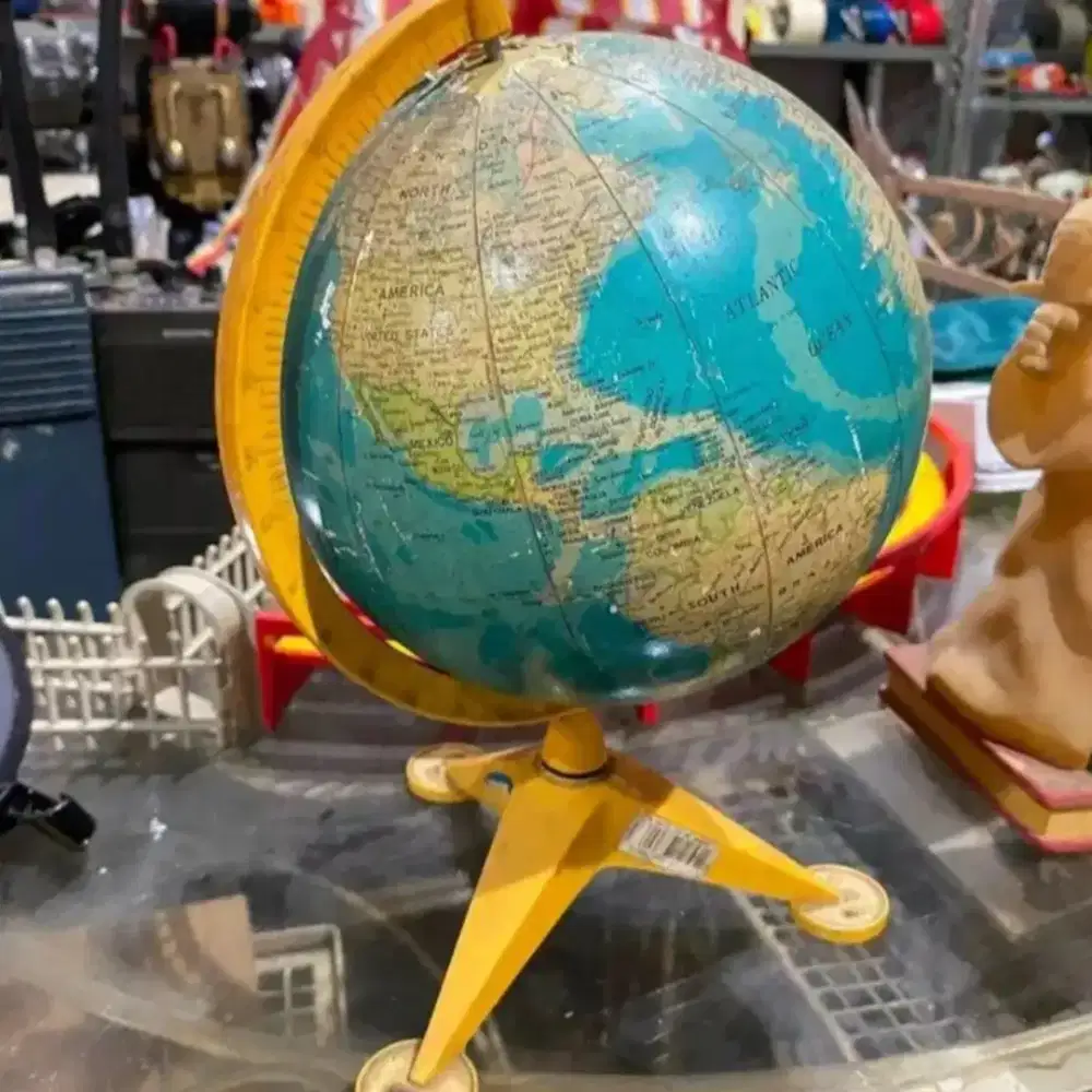 Pajangan globe kayu bola dunia