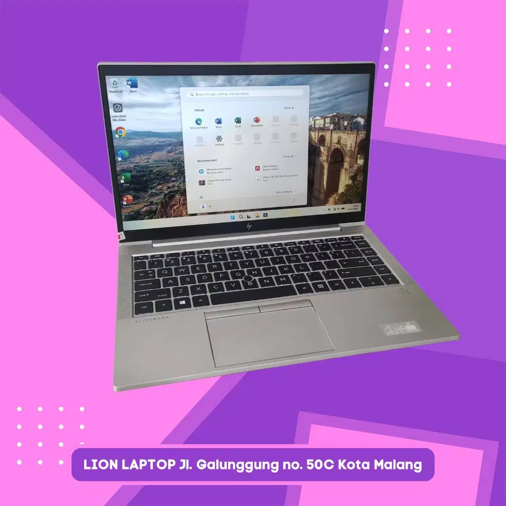 RAM 16GB Ryzen 5 SSD 256GB Slim Alumium HP Elitebook 845 G7 [02|08]