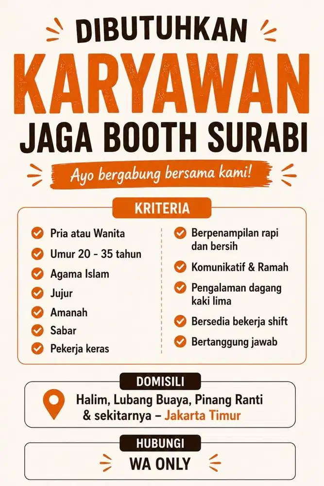 Lowongan crew surabi