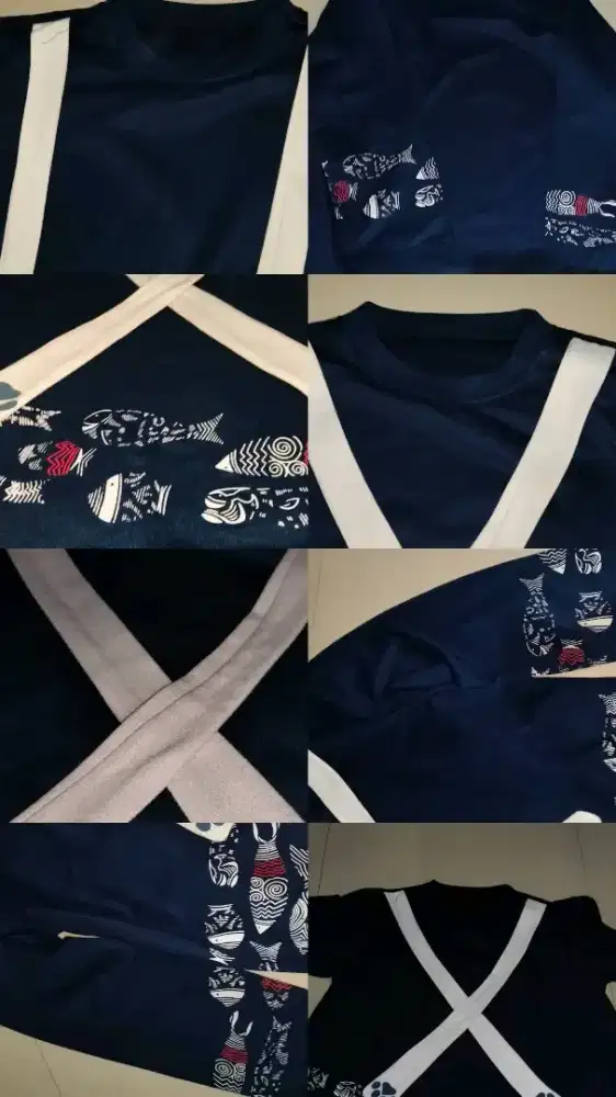 atasan model sweatshirt dengan detail tali telapak kaki kucing