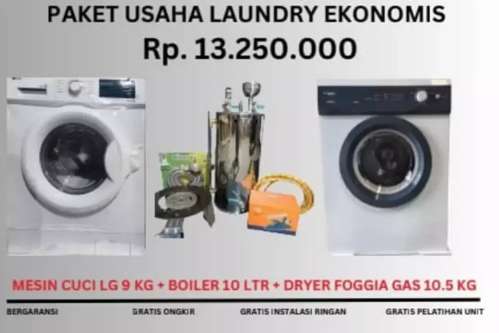 Paket Usaha Laundry Ekonomis dan Premium Minimalis