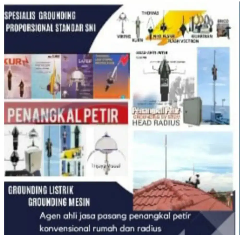 Ahli jasa pasang anti penangkal petir dan grounding mesin