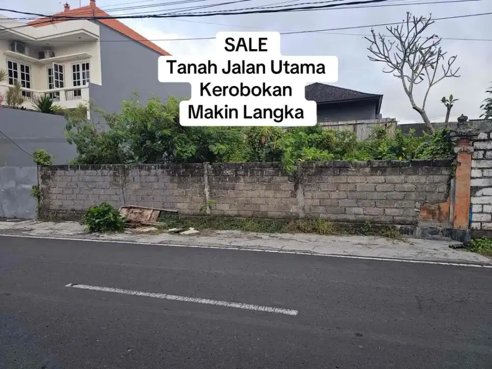 SALE Tanah 293m² Jalan Utama Kerobokan