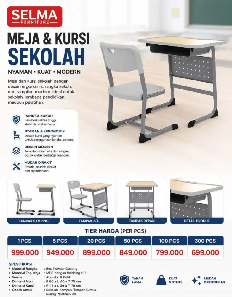 Meja Belajar Sekolah