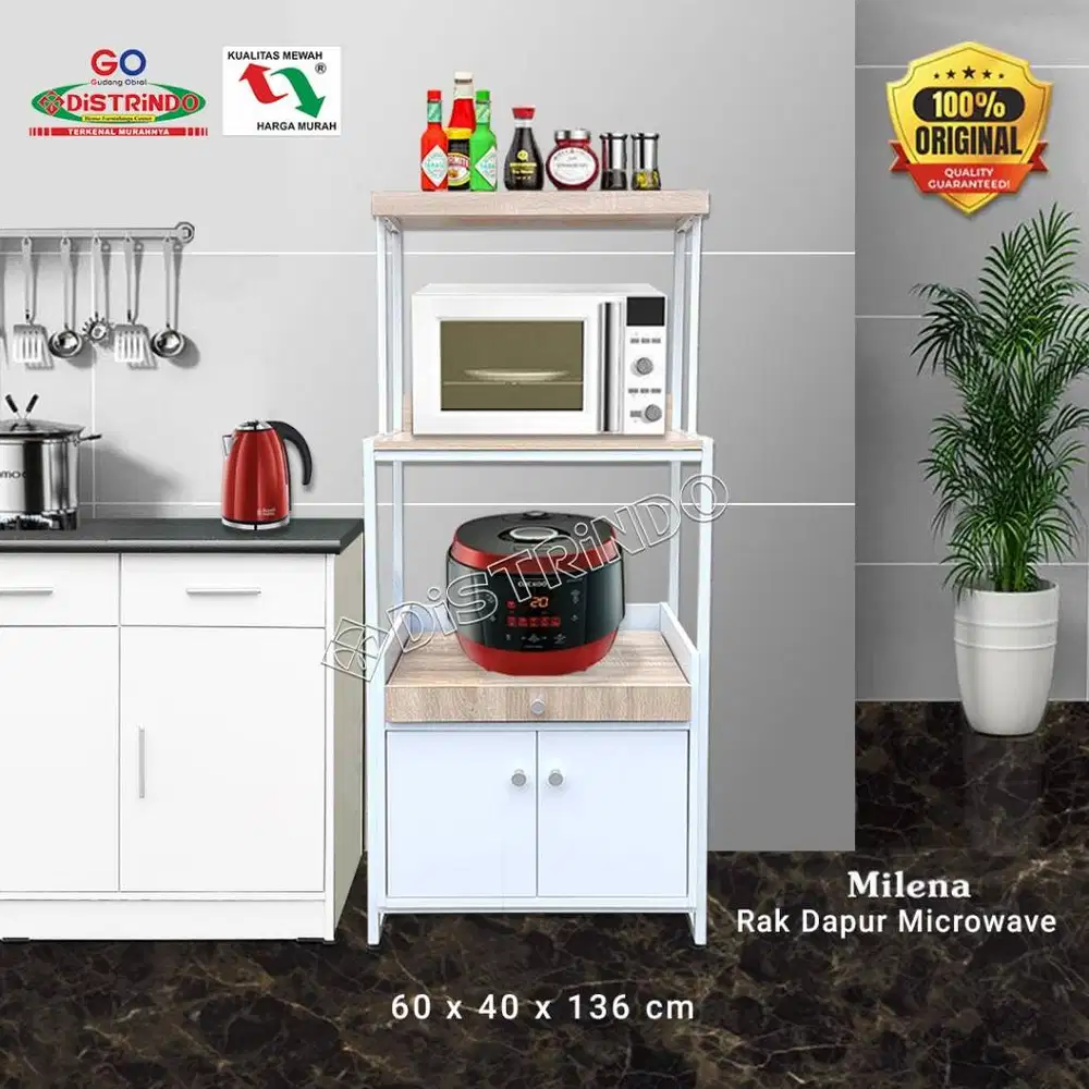 Rak Microwave / Rak Magiccom / Lemari Dapur Serbaguna / Tak Dapur Besi