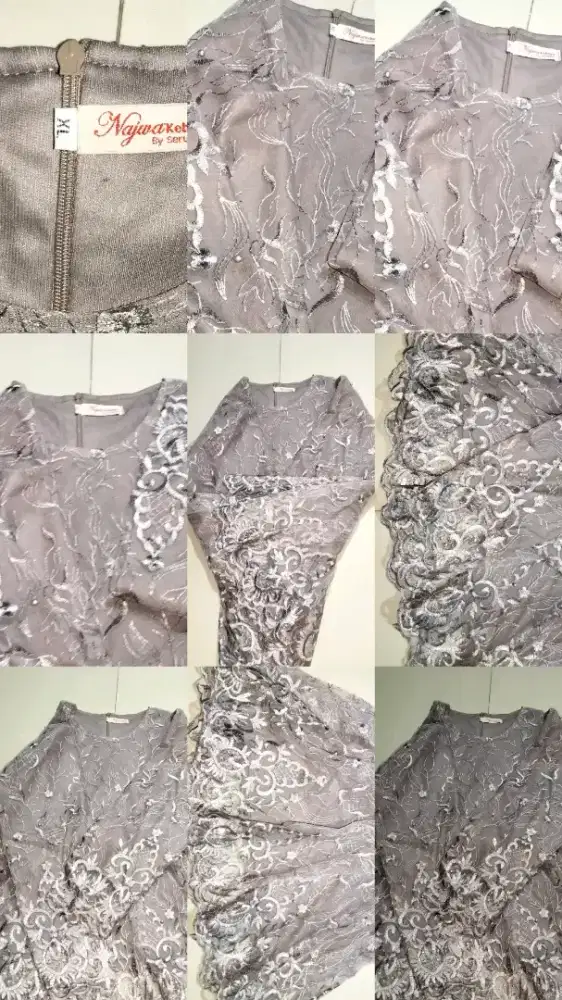 Kebaya Brokat Tille Modern dengan potongan