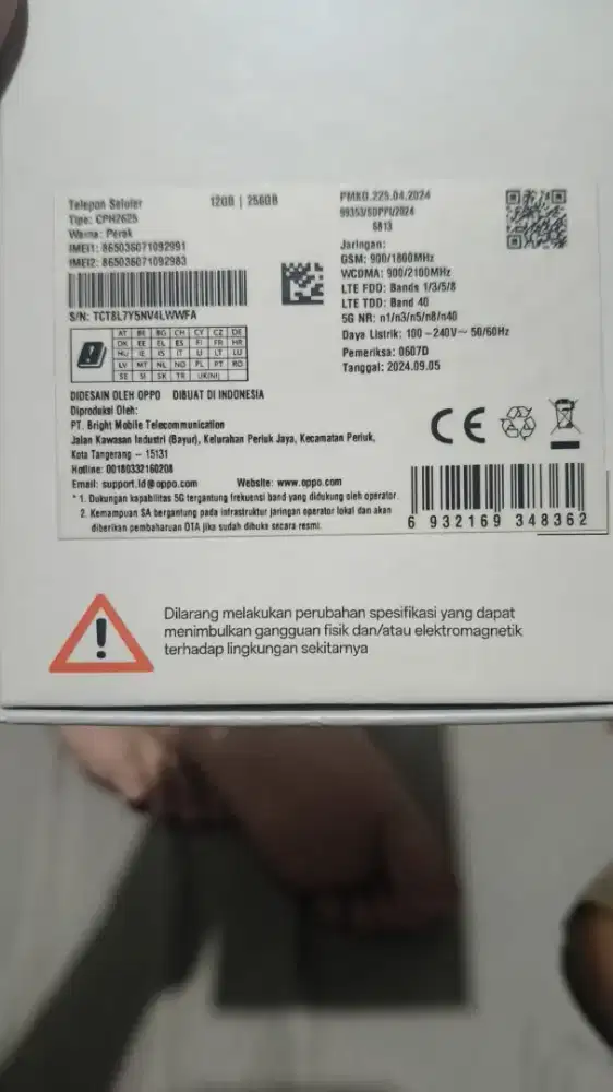 JUAL OPPO RENO 12 5G  12/256 fullset