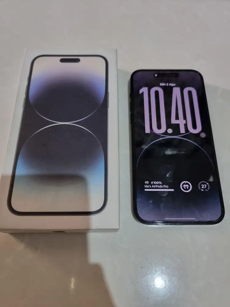Iphone 14 promax 128gb black simlock all operator 5G fullset LL/A